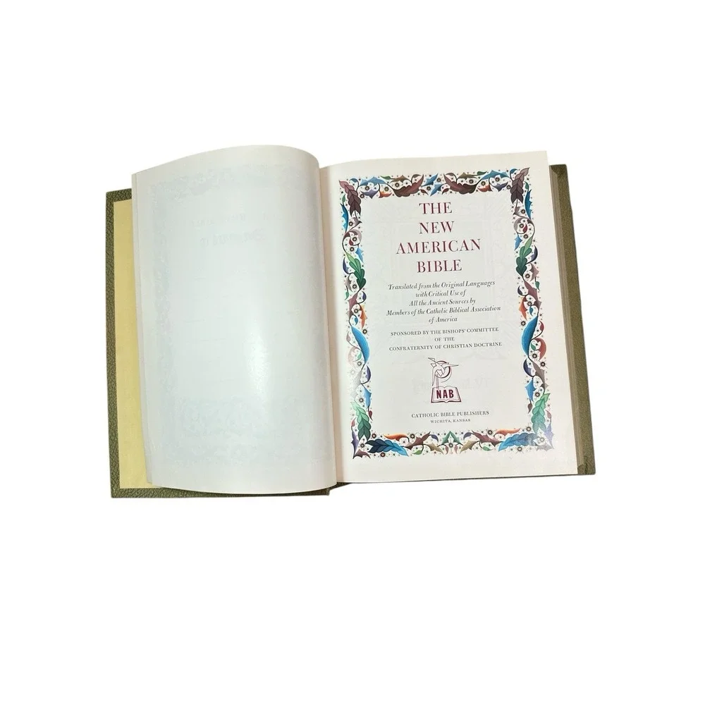 Vintage Heirloom Holy Bible Catholic NAB 1972-1973 Edition By Catholic Bible Pub